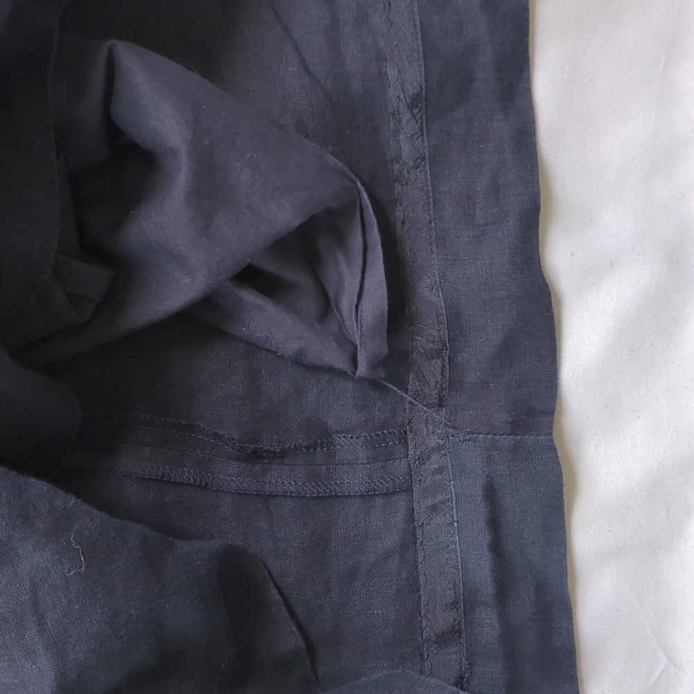 J. Crew Navy Blue Linen Skirt With Pockets Size 6 - Picture 7 of 7